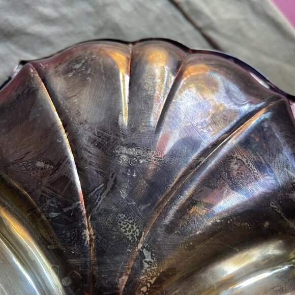 Vtg mcm Crescent Silver Leaf Tray 1950's Limited Edition #11 Bloomingdales - Picture 3 of 12